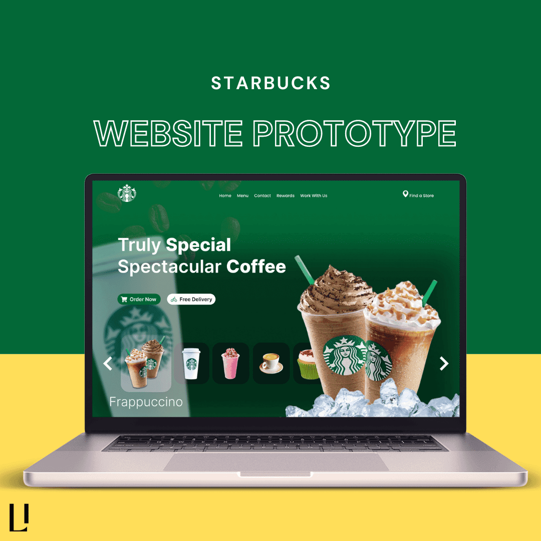 STARBUCKS - Developed a visually engaging website prototype for Starbucks, showcasing new products and services.