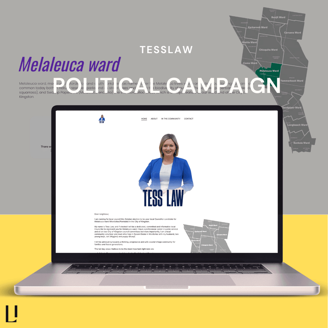 TESSLAW - Supporting Tess Law's campaign as a candidate for Kingston City Council in Australia through a strategic digital marketing campaign.