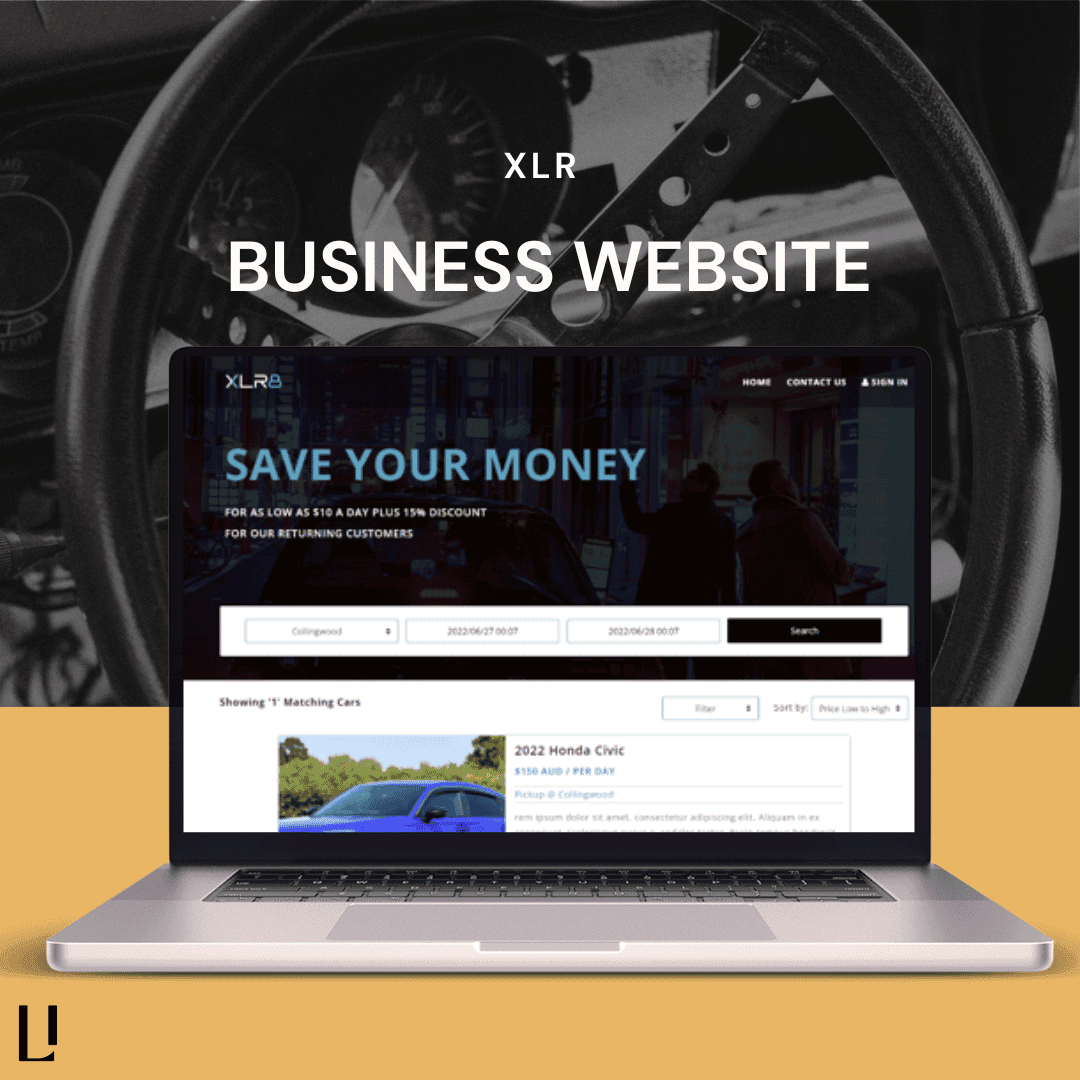 XLR Car Rental - Designed a website for a car rental service, with features tailored for easy vehicle booking and management.